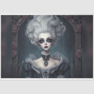 Ghostly Marie Antionette Halloween Decoupage Paper