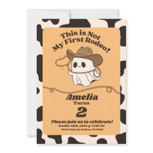 Ghostly "Not My First Rodeo" Birthday Invite