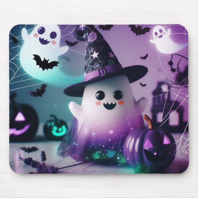 Ghostly scary mouse mat (Front)