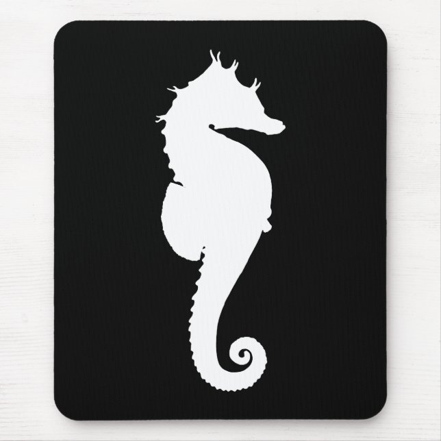 Ghostly Seahorse Mouse Mat (Front)
