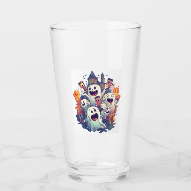  Ghostly Selfie Squad Glass (Front)