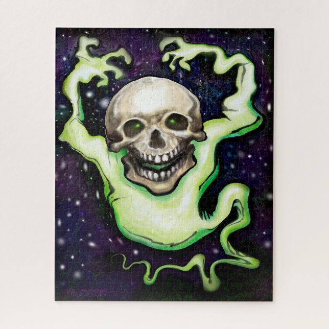Ghostly Skull Jigsaw Puzzle (Vertical)