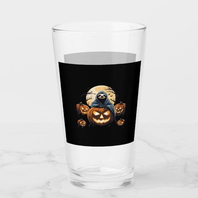 Ghostly Sloth's Midnight Haunt Classic T-Shirt Glass (Front)