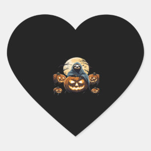 Ghostly Sloth's Midnight Haunt Classic T-Shirt Heart Sticker