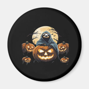 Ghostly Sloth's Midnight Haunt Classic T-Shirt Magnet