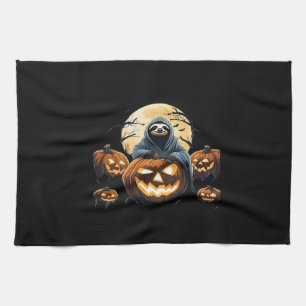Ghostly Sloth's Midnight Haunt Classic T-Shirt Tea Towel