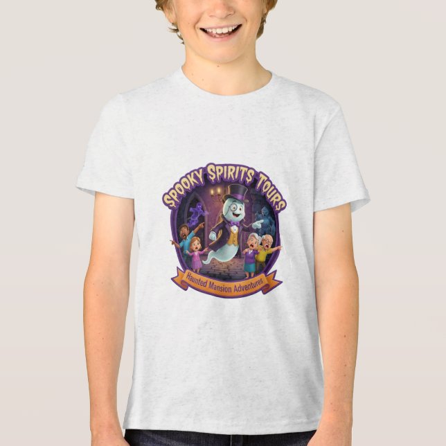 Ghostly Tour Guide Tri-Blend Shirt (Front)