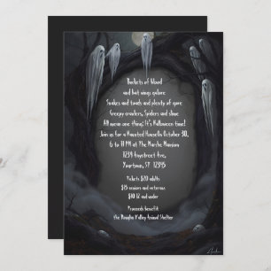 Ghostly Visitors Halloween Party Invitation