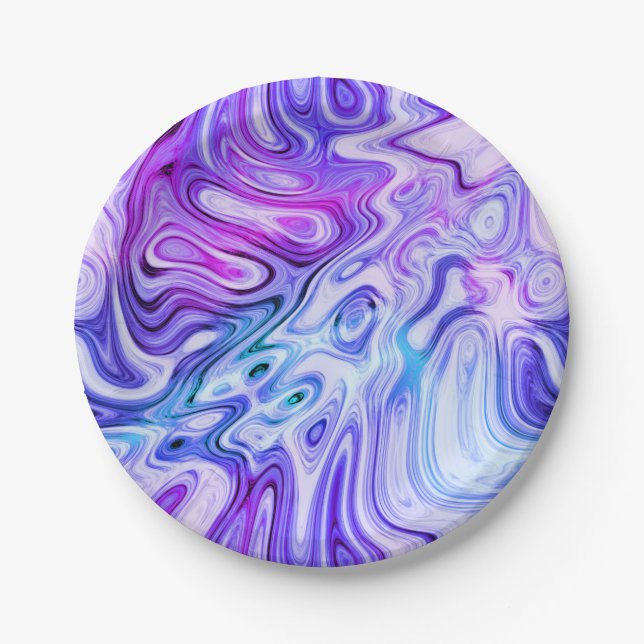 ghostly whisper, marbled pastel : paper plate (Front)