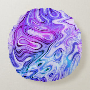 ghostly whisper, marbled pastel : round cushion