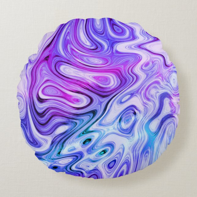 ghostly whisper, marbled pastel : round cushion (Front)