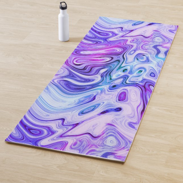 ghostly whisper, marbled pastel : yoga mat (In Situ)