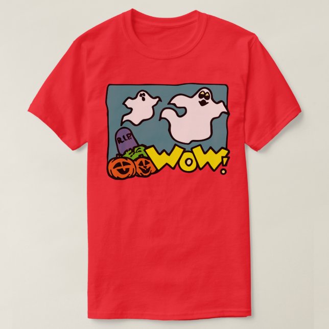 Ghostly Wow TShirt (Design Front)