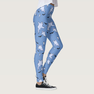 Ghosts and Bats Halloween Leggings