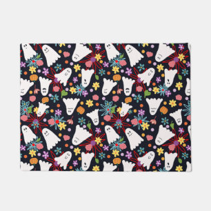 Ghosts and Flowers Doormat