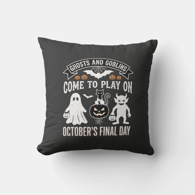 Ghosts and Goblins Halloween October Final Day_1 Cushion (Front)