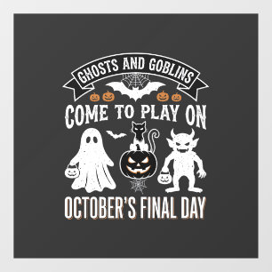 Ghosts and Goblins Halloween October Final Day_1 Window Cling