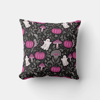 Ghosts and Pink Pumpkins Cushion