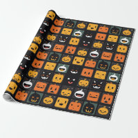 Ghosts and pumpkins emoji on Halloween