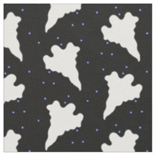 Ghosts and Stars Halloween Pattern Fabric