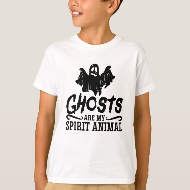 Ghosts Are My Spirit Animal Ghost Hunter Hunting T-Shirt (Front)