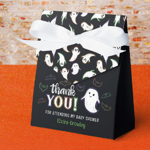 Ghosts & Bats Halloween Baby Shower Thank You Favour Box