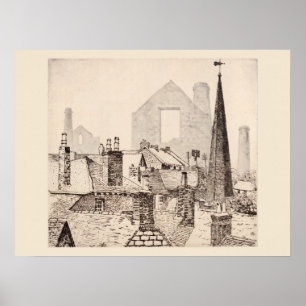 Ghosts Cornwall Print, Eleanor M Hughes Re-Strike Poster