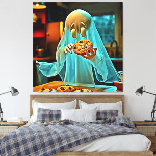 Ghost's Craving for Cookies Canvas Print