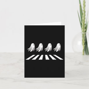 Ghosts Crossing Road Funny Halloween Spooky Kids C Card