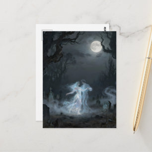 Ghosts Dancing on a Full Moon Night Postcard