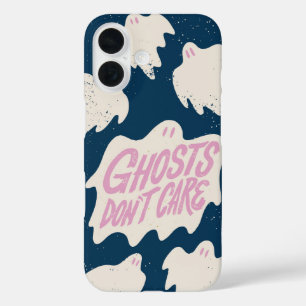 Ghosts Don’t Care - Cute Pastel Goth Halloween iPhone 16 Case