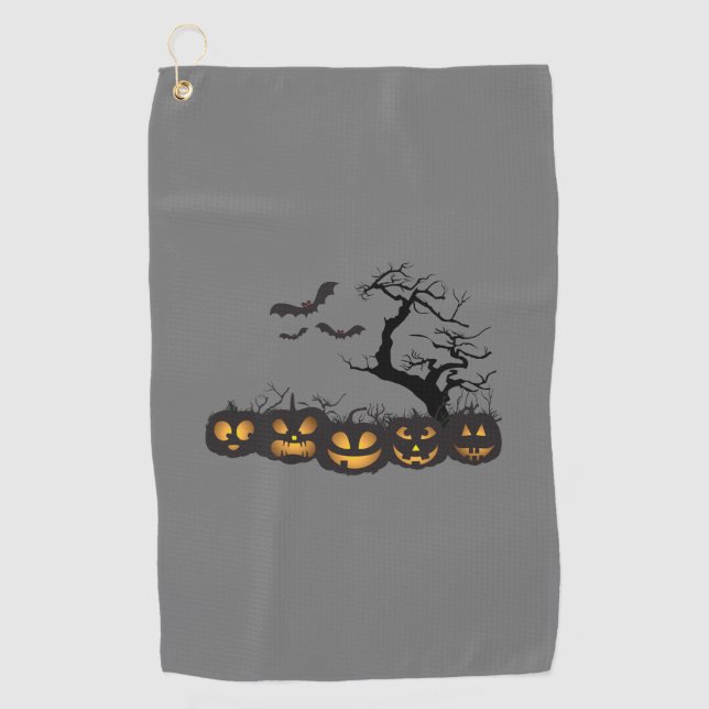 Ghosts, Goblins, and Golf: Halloween Golf Towels. Golf Towel (Front)