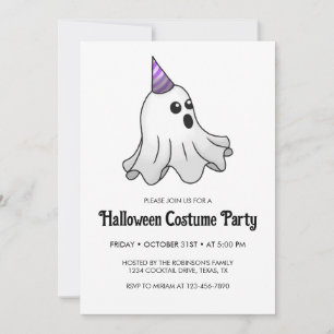 Ghosts Halloween Costume Party Invitation