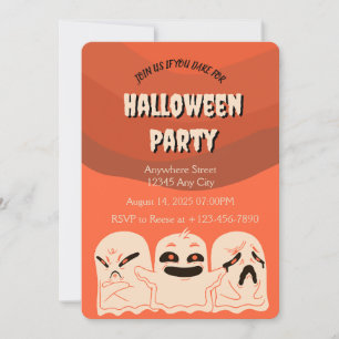 Ghosts Halloween Party Invitation