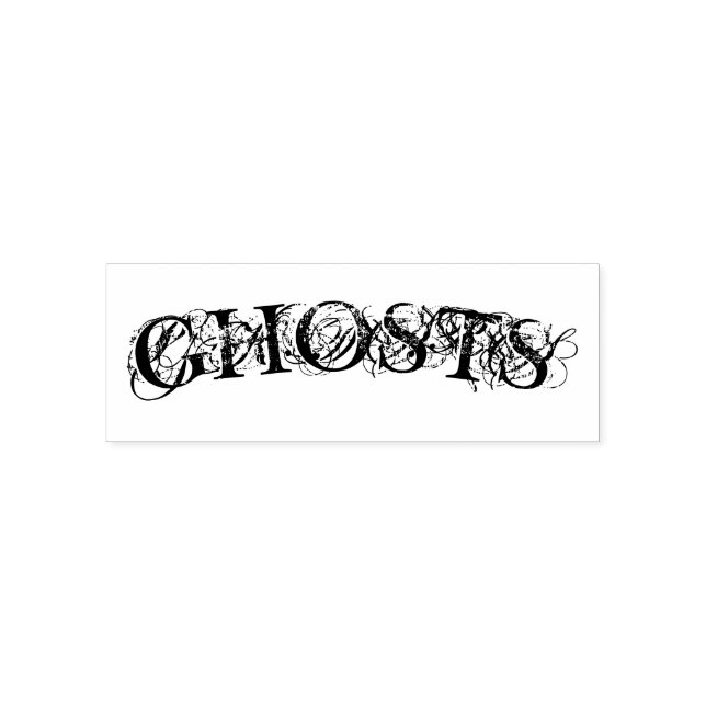 " GHOSTS " Halloween Self Inking Stamp (Design)