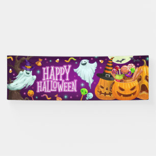 Ghosts - Happy Halloween Banner
