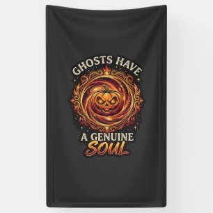 Ghosts Have Genuine Soul Haloween Pumpkin Fire Swi Banner