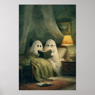 Ghosts in Bedroom Art Print Vintage Gothic Home 1