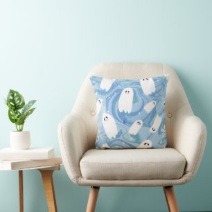 GHOSTS IN BLUE CUSHION