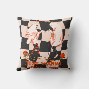 Ghosts Just Wanna Have Fun Halloween  Cushion