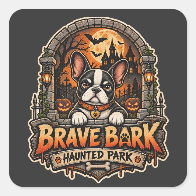 Ghosts Need Permission Dachshund Halloween Guard D Square Sticker (Front)