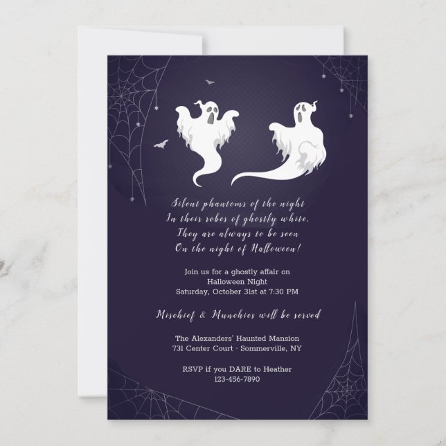 Ghosts of Halloween Invitation (Front)