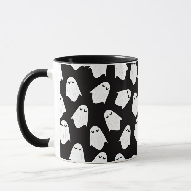 Ghosts pattern silhouette coffee cup (Left)