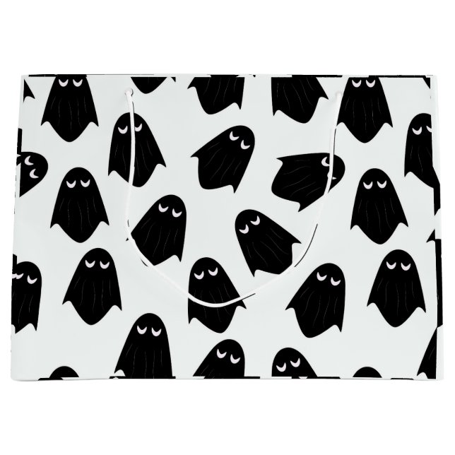 Ghosts pattern silhouette gift bag (Front)