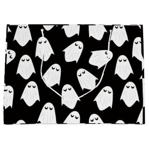 Ghosts pattern silhouette gift bag