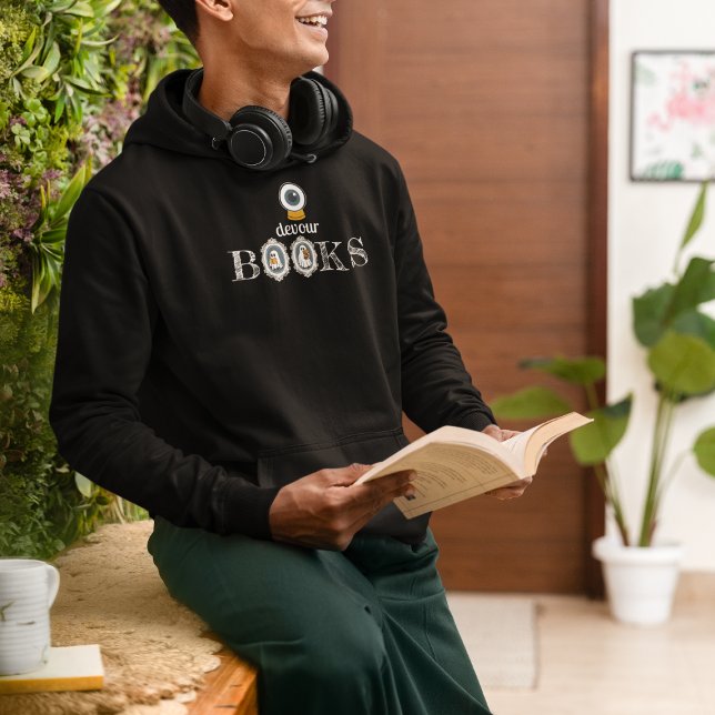 Ghosts Reading Books - Halloween Hoodie (This item is for display purposes only to illustrate the design element. )