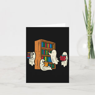 Ghosts Reading Books Teacher Halloween Librarian B Card