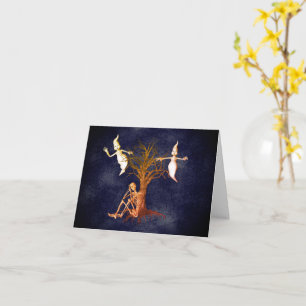 Ghosts Skeleton Cute Halloween Note Card