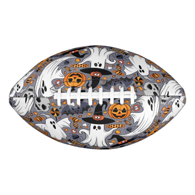 Ghosts Spooky and Creepy Cute Monsters American Football (Front)