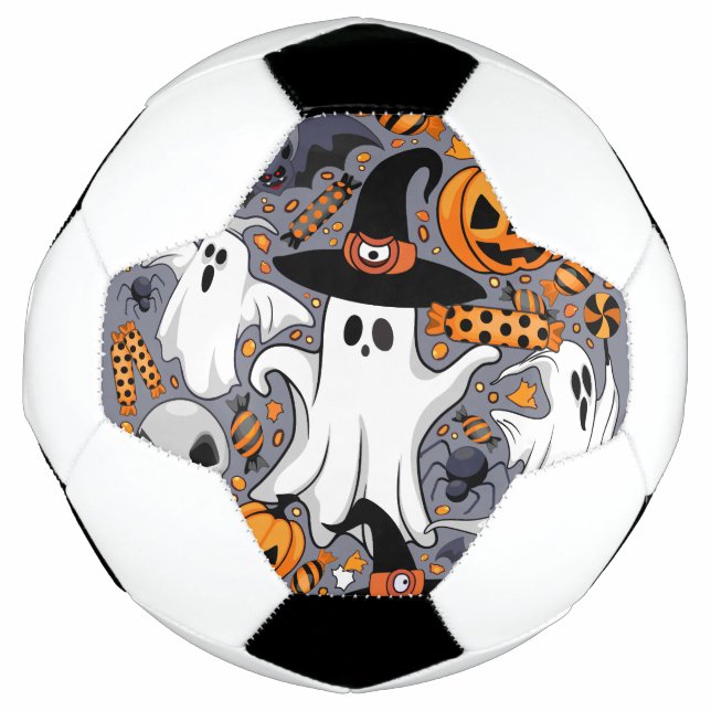 Ghosts Spooky and Creepy Cute Monsters Football (Front)